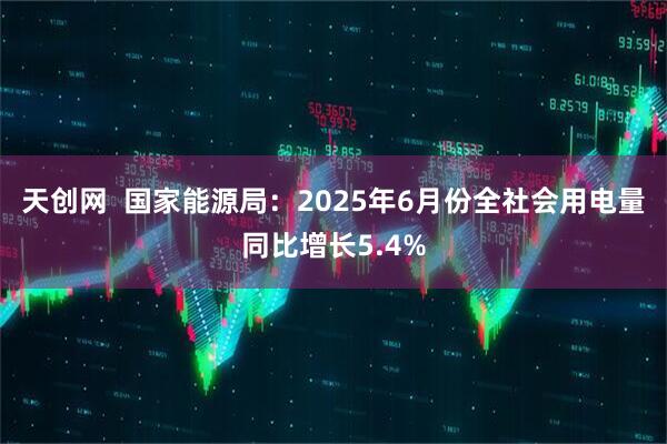天创网  国家能源局：2025年6月份全社会用电量同比增长5.4%